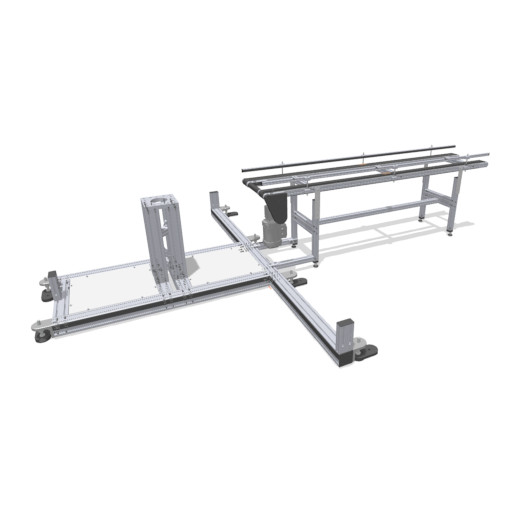 Palletizing station with cobot and conveyor belt