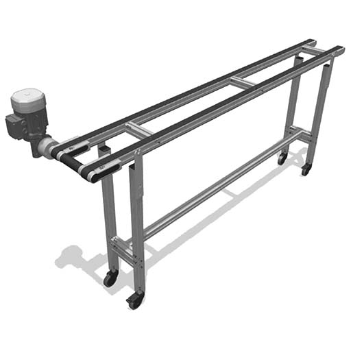 Basic model Double Flat Belt Conveyor - accumulating and ESD-safe
