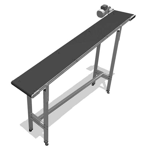 Flat Belt Conveyor with 10° incline - non-accumulating