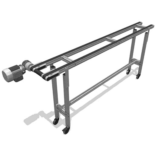 Basic model Double Flat Belt Conveyor - non-accumulating