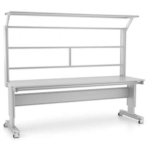 High-load work bench 2 E HD with upright and overhang