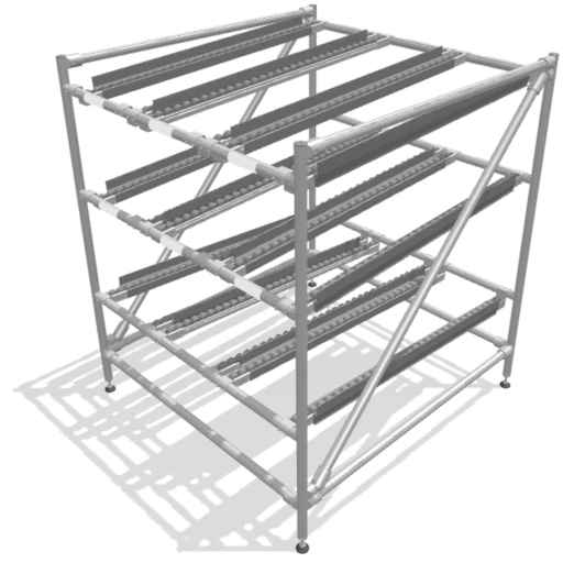 FIFO rack based on the Profile Tube System D30