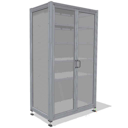 Tall storage cabinet with two doors