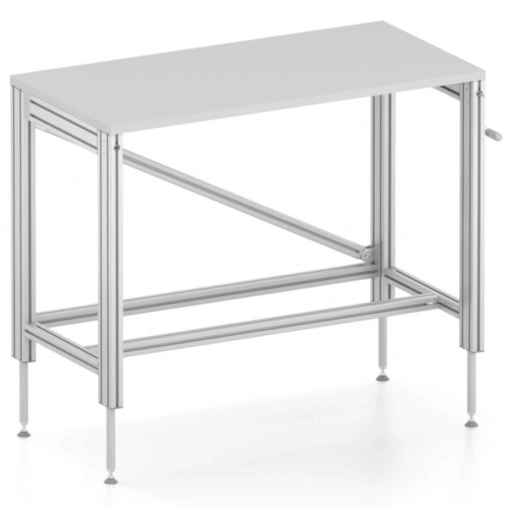Mesa de altura regulable manualmente Table, Economy 8 80x40 K - modelo básico