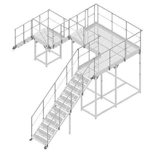 Ejemplo de diseño del sistema de escaleras y plataformas