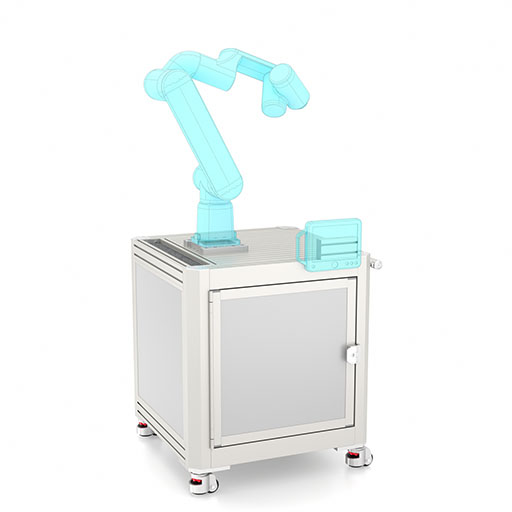 Mobile robot pod with cable grommet and handle - EX-01585