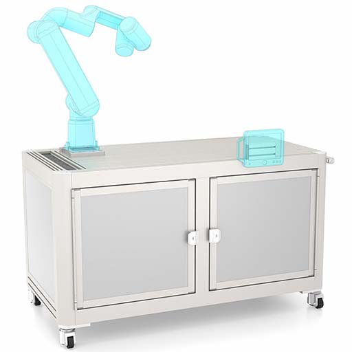 Variable robot workstation for fast application changeover
