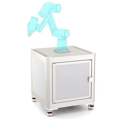 Robot island with integrated under-bench cabinet - EX-01225