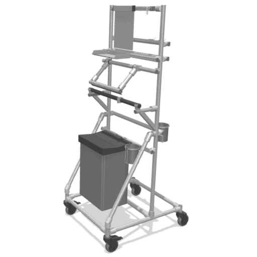 Lightweight and compact cleaning trolley