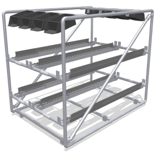Top Module – shelf with roller conveyors