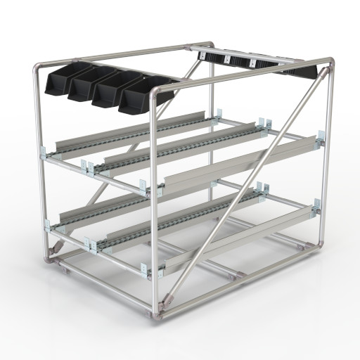 Top Module – shelf with roller conveyors