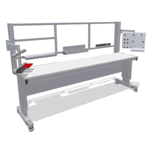 Extra-wide mobile heavy-duty work bench