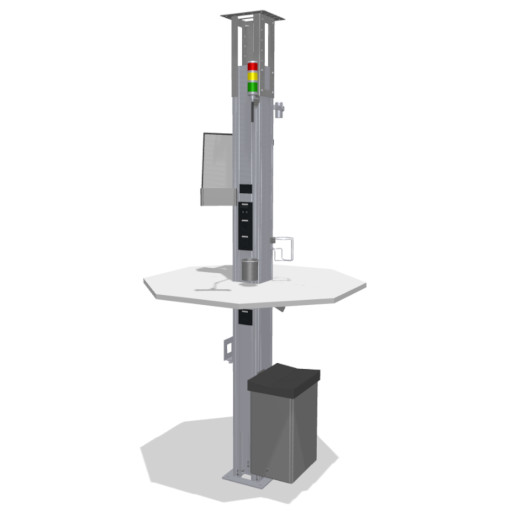 Installation column as a digital information hub