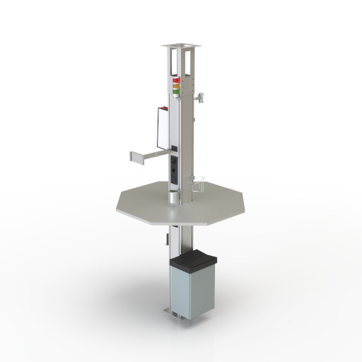 Installation column as a digital information hub