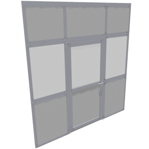 Access door with side panels