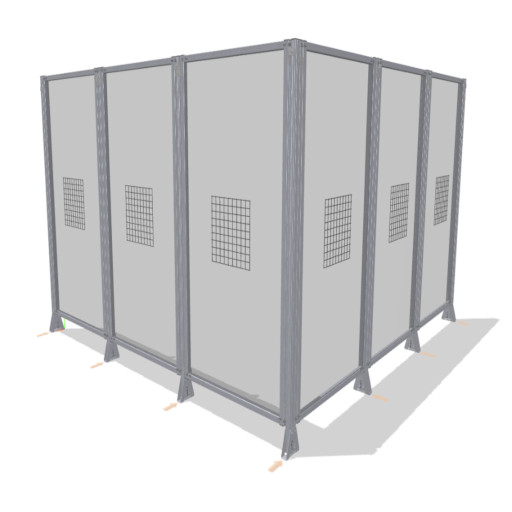 Heavy-duty protective fence as a corner solution