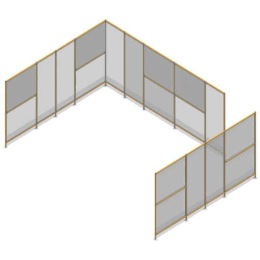 Weather-resistant partition made from Profiles WFC