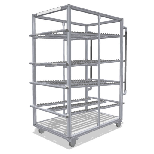 Robust FIFO rack for mobile material supply
