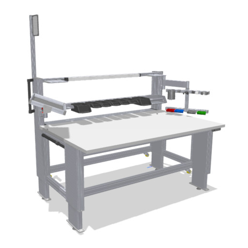 Mobile heavy-duty Work Bench with ergonomic material handling