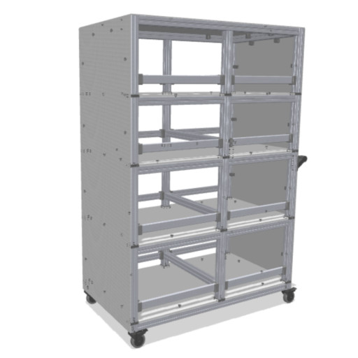 Eight-compartment supply cart