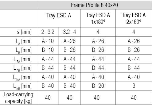 Frame Profile 8 40x20, natural