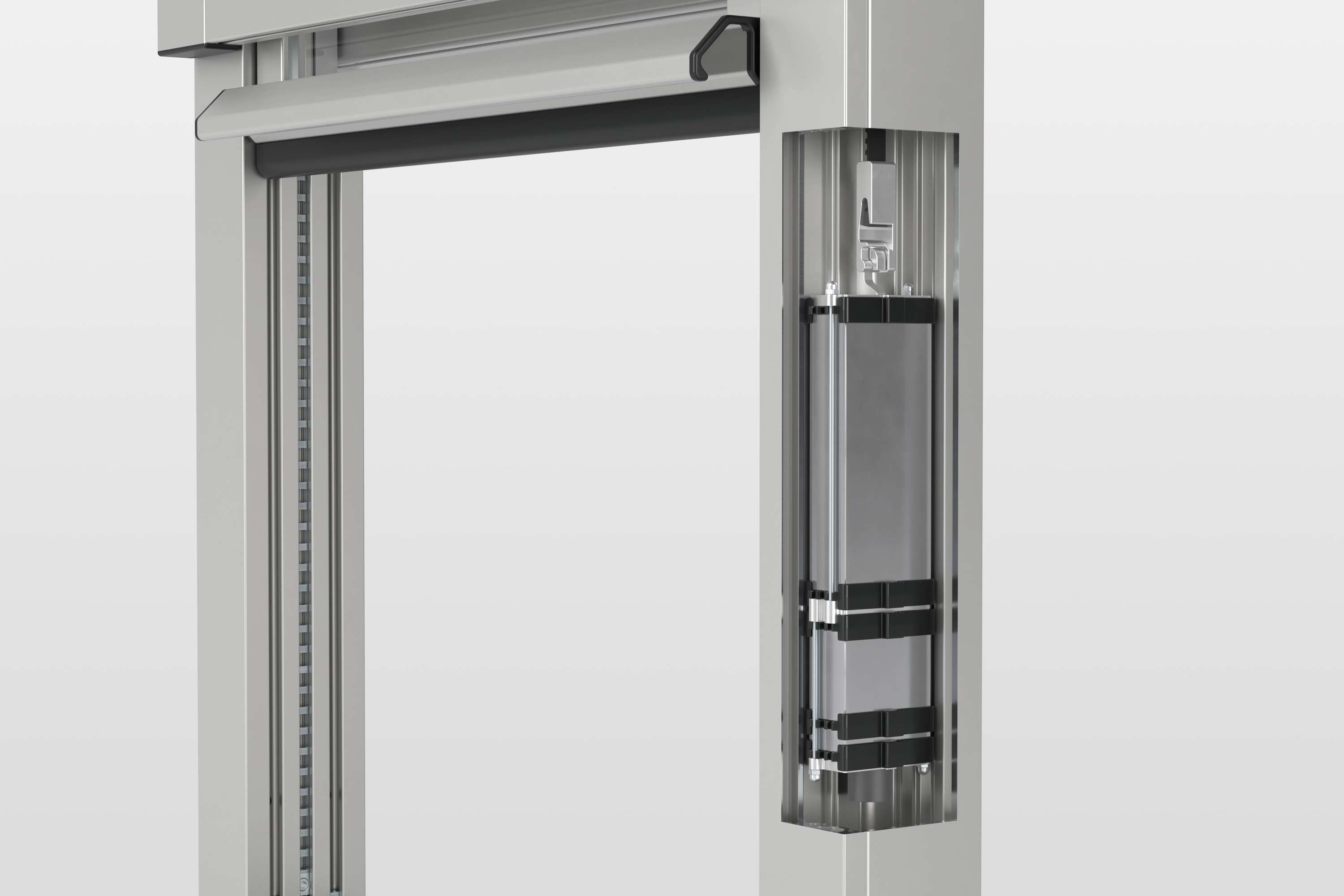Lifting Door 8 Compact, Counterweight Slide Guide 50x25, black