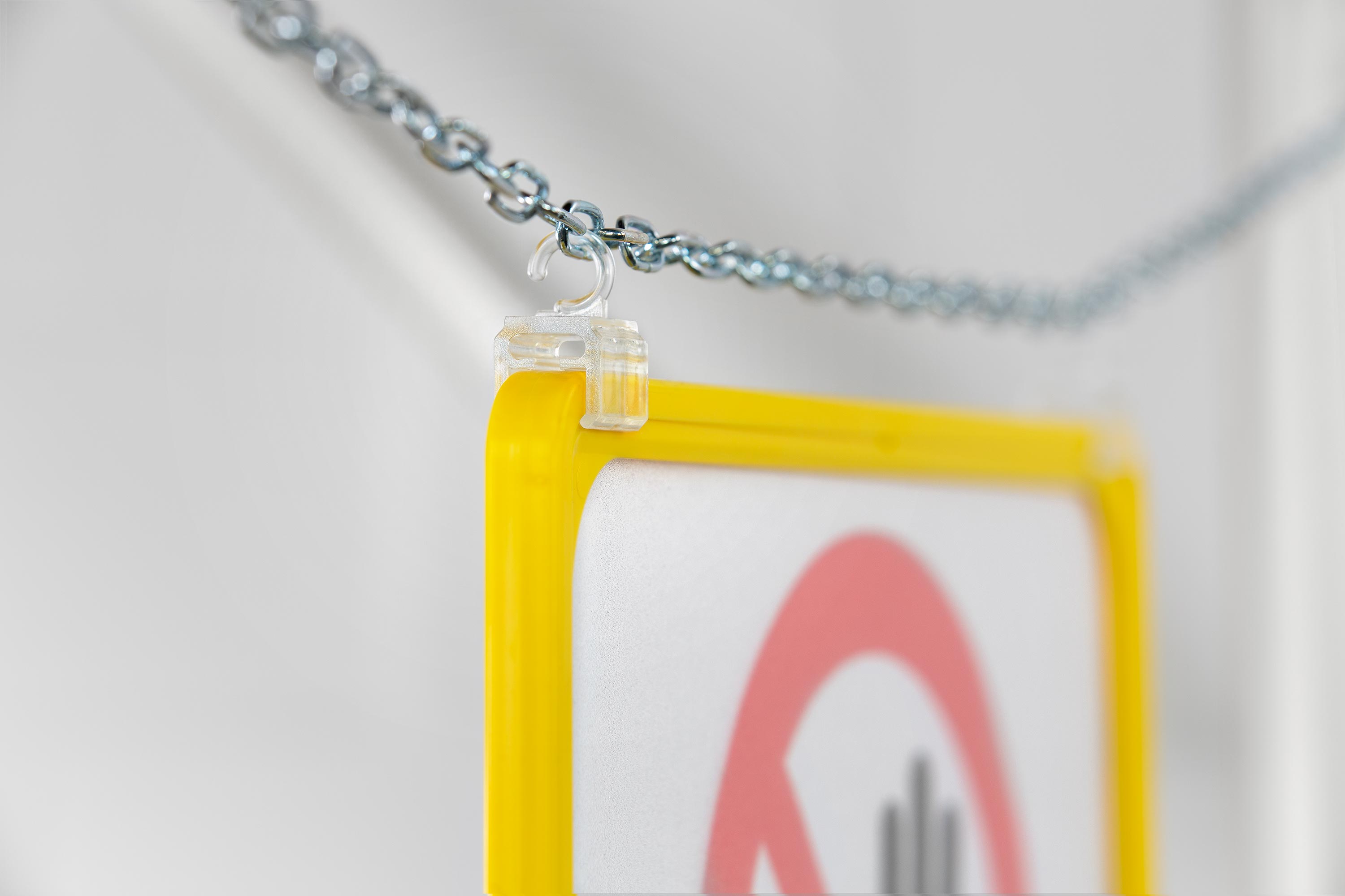 Crochet de suspension de pancarte, transparent