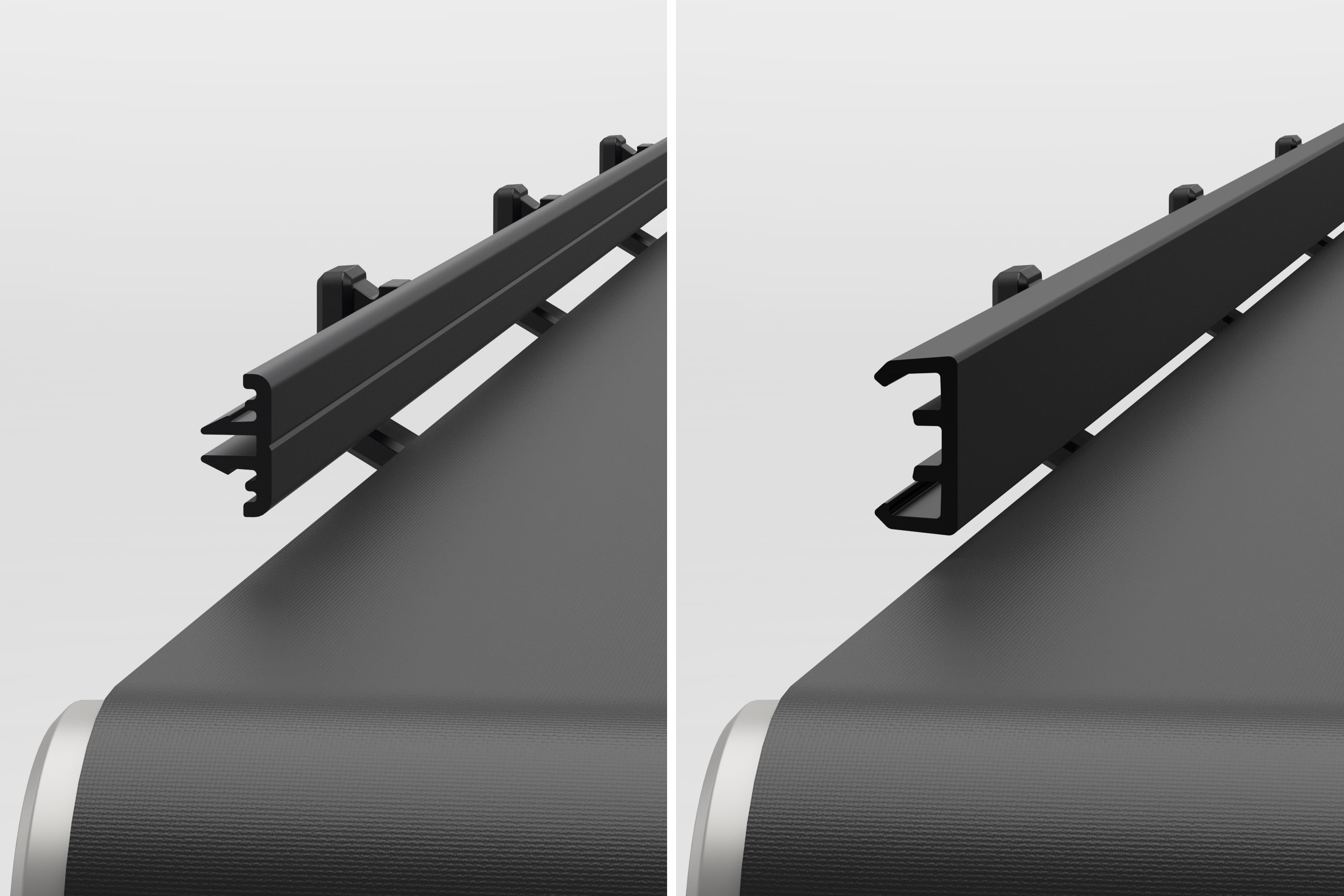 Railing Holder 8 K, black similar to RAL 9005