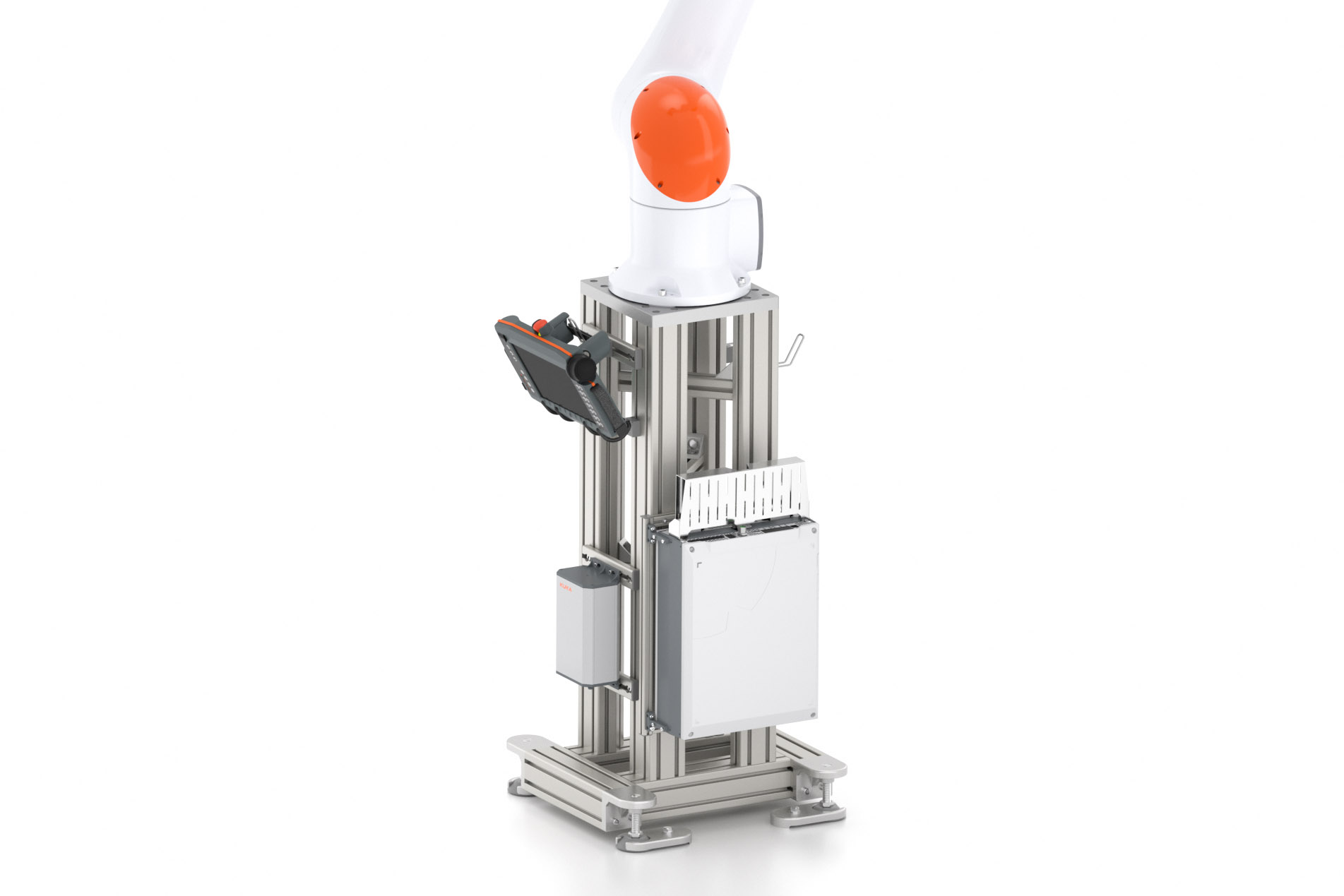 Robust robot column for stationary use