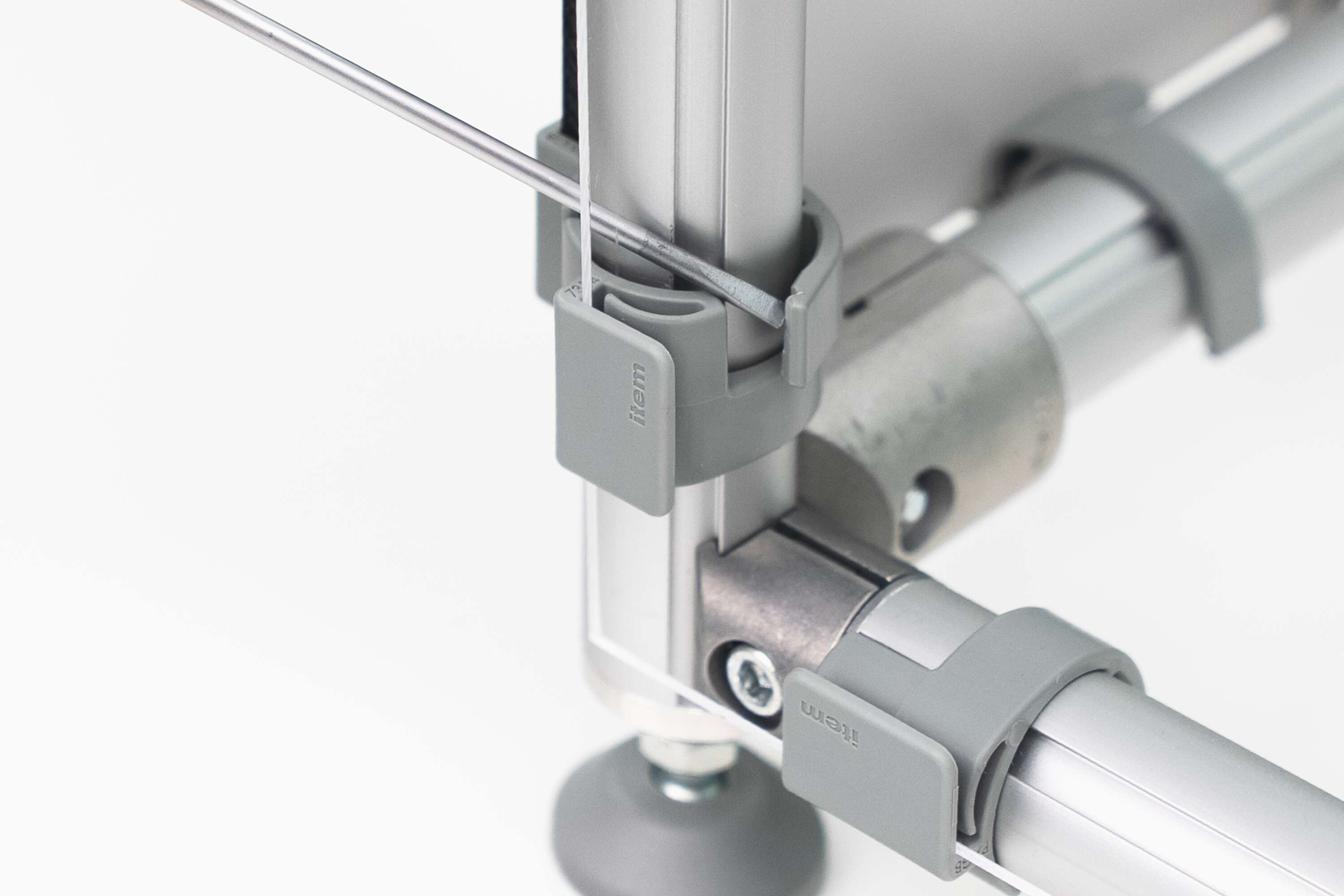 Supporto per elementi piani D30 2-5 mm, grigio simile a RAL 7042