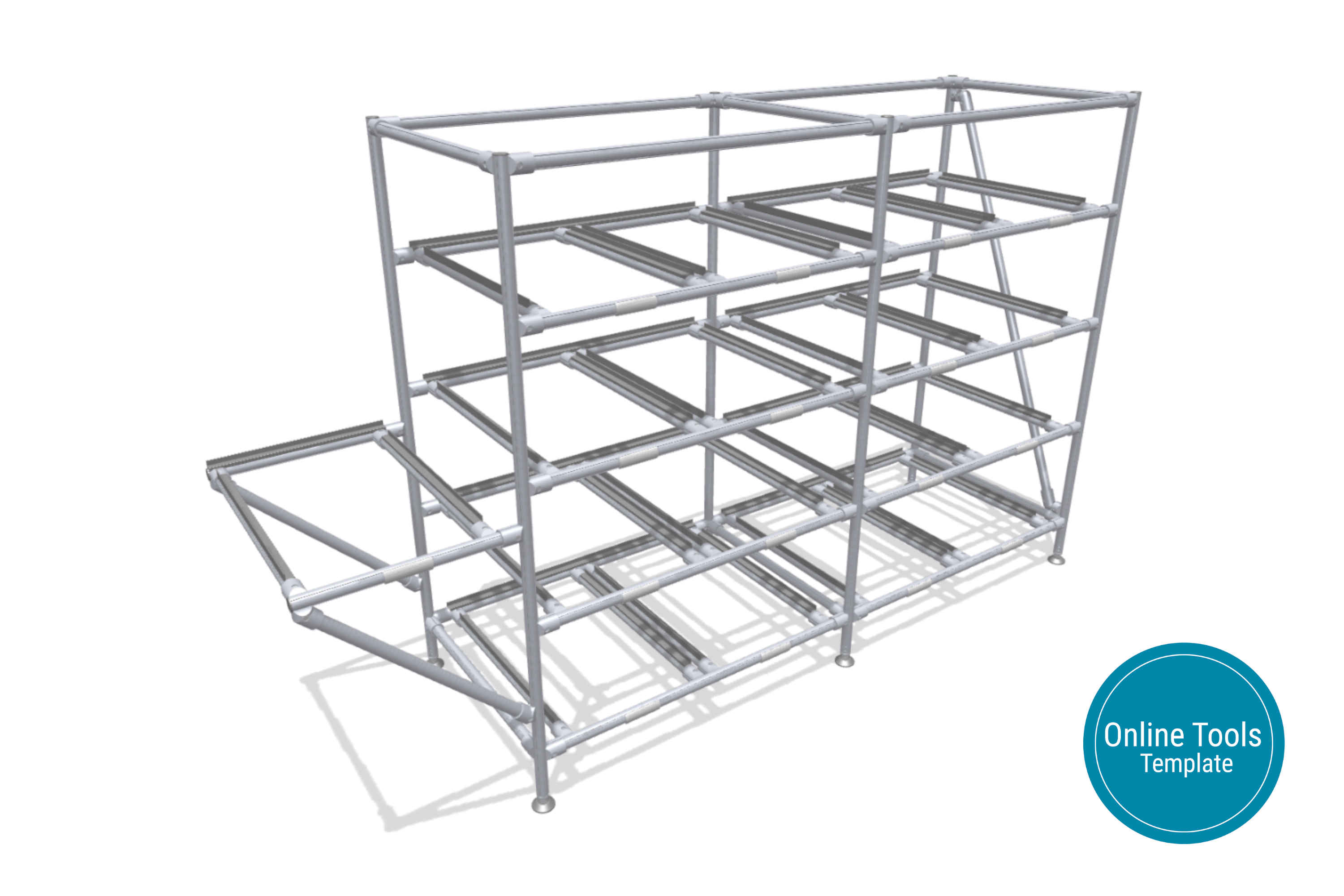 Lean production rack for small load carriers