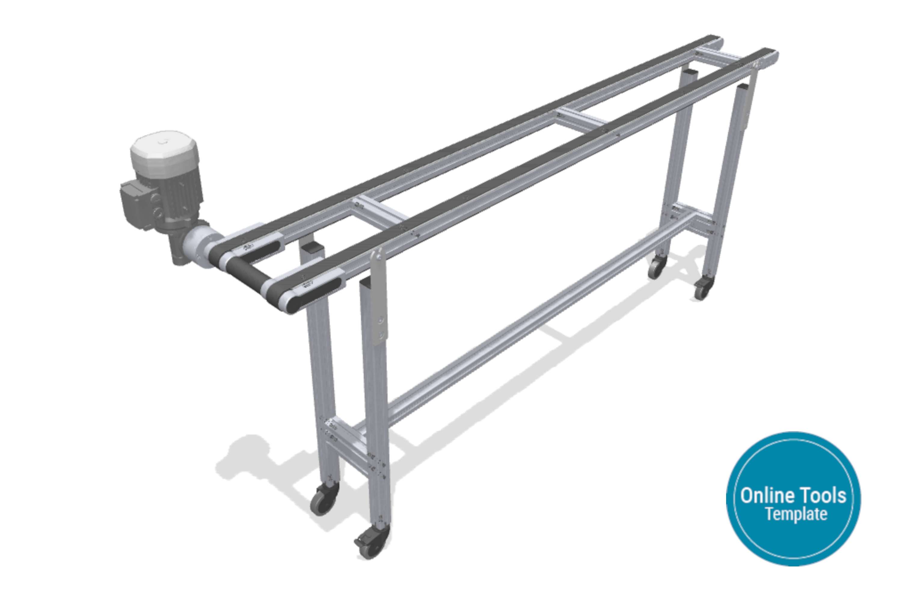 Basic model Double Flat Belt Conveyor - accumulating and ESD-safe