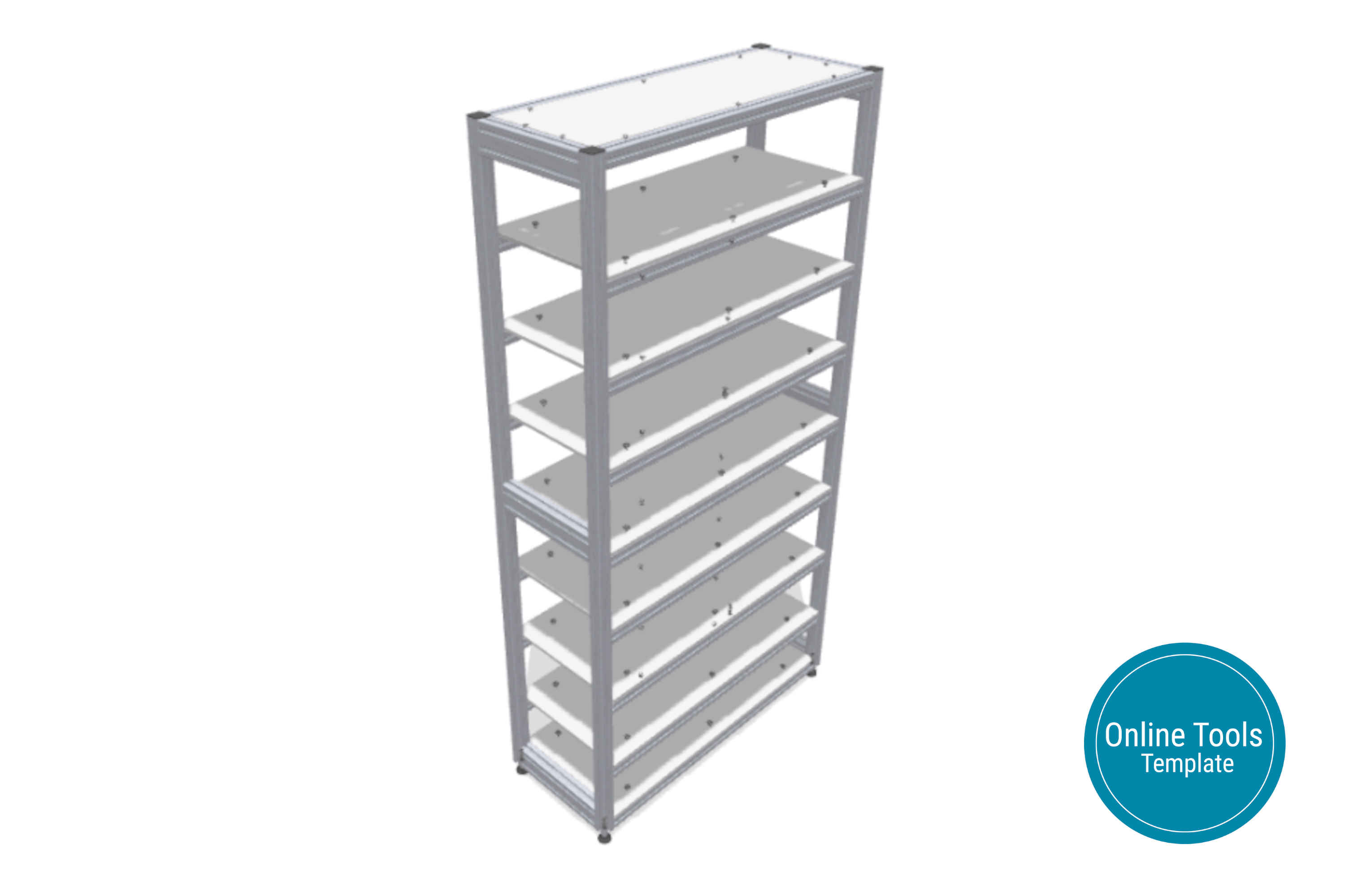 High warehouse rack built from profiles 8