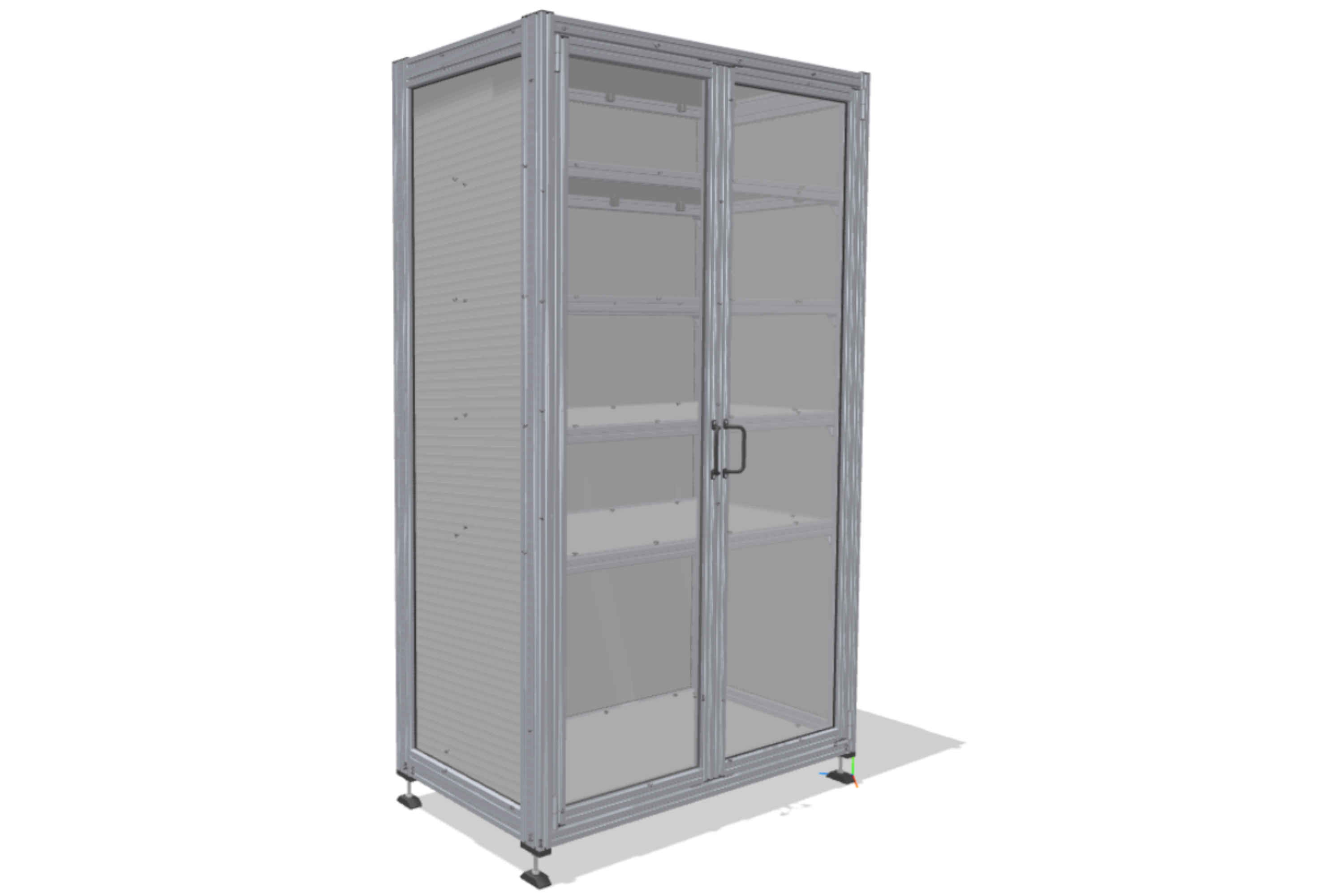 Tall storage cabinet with two doors