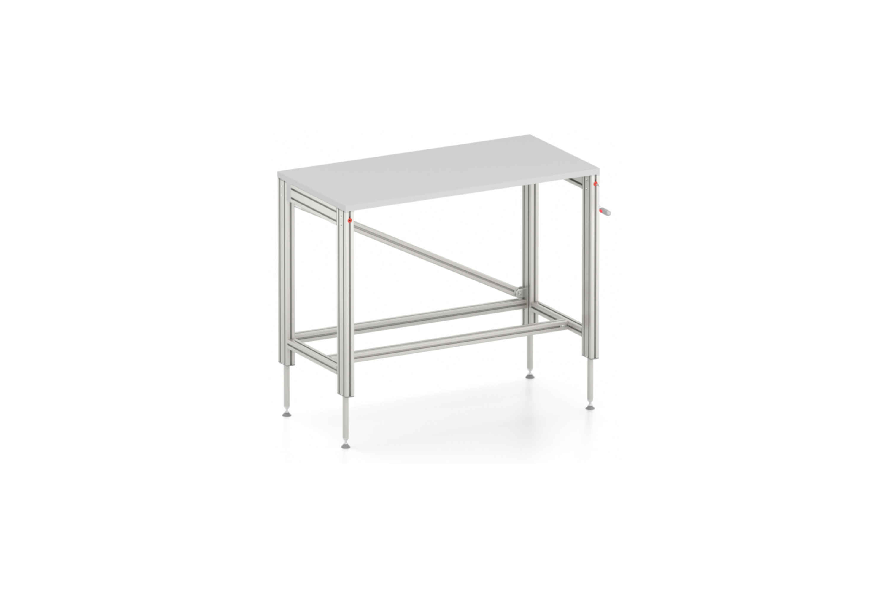 Mesa de altura regulable manualmente Table, Economy 8 80x40 K - modelo básico