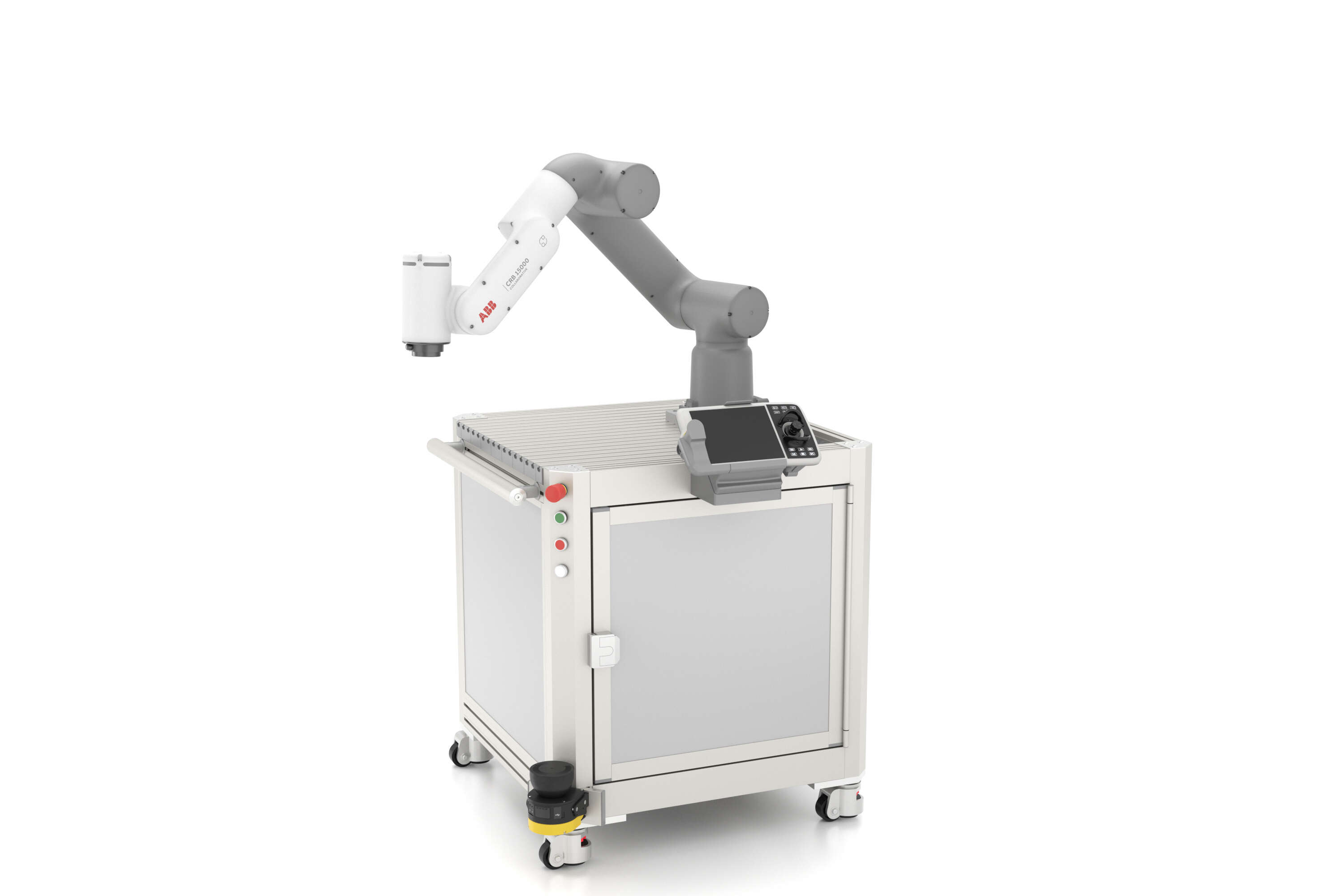 Mobile robot pod with cable grommet and handle - EX-01585