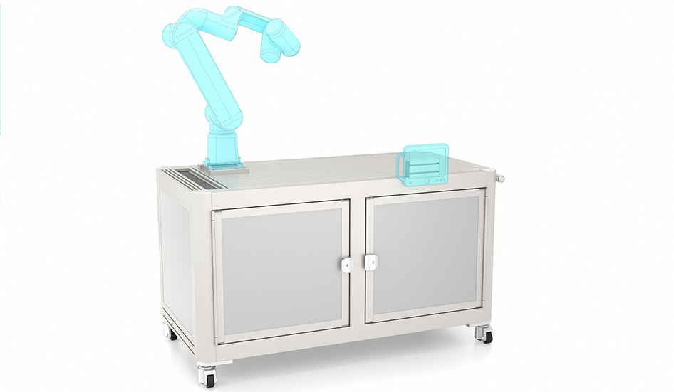 Variable robot workstation for fast application changeover