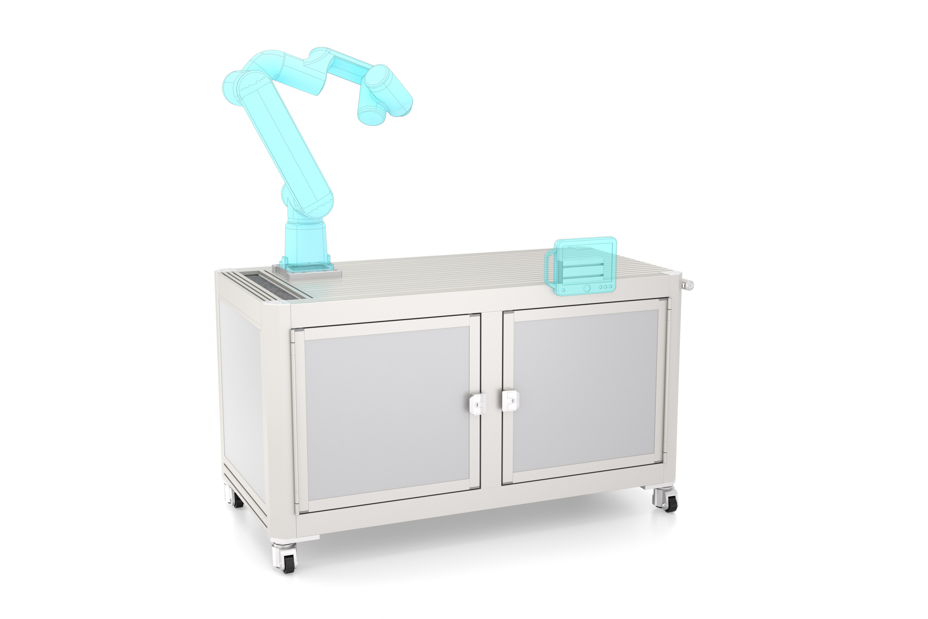 Variable robot workstation for fast application changeover - EX-01581