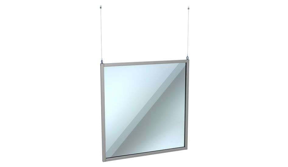 Compact suspended sneeze guard - EX-70403