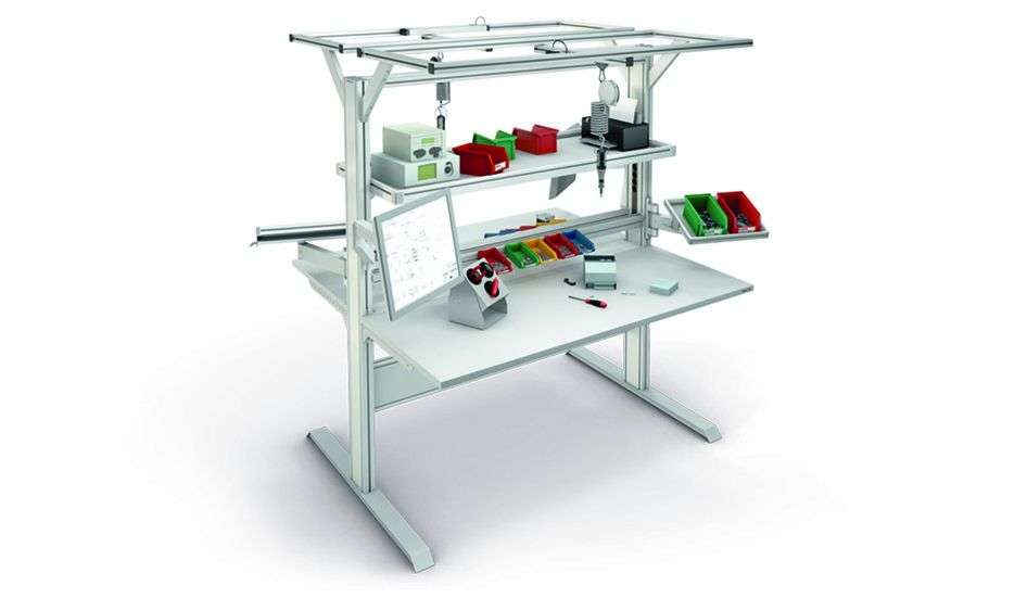 Professional double assembly work bench