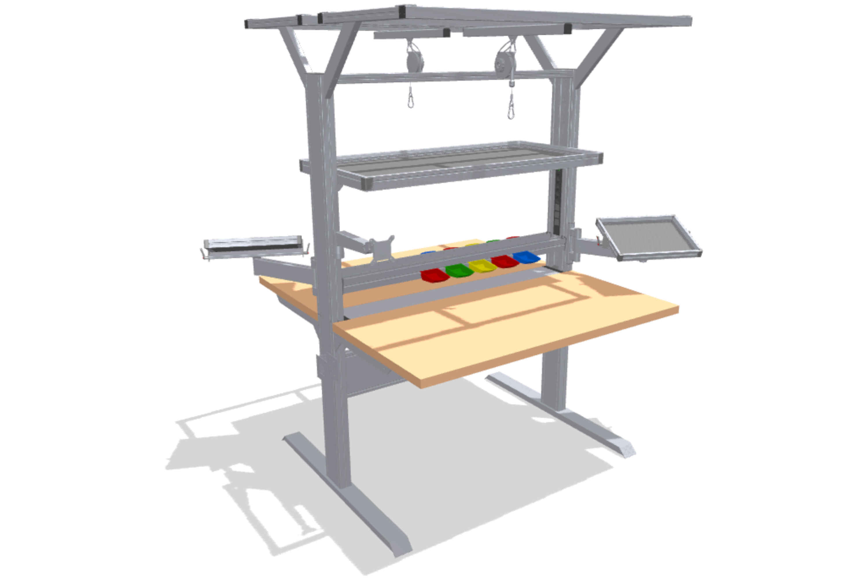 Professional double assembly work bench