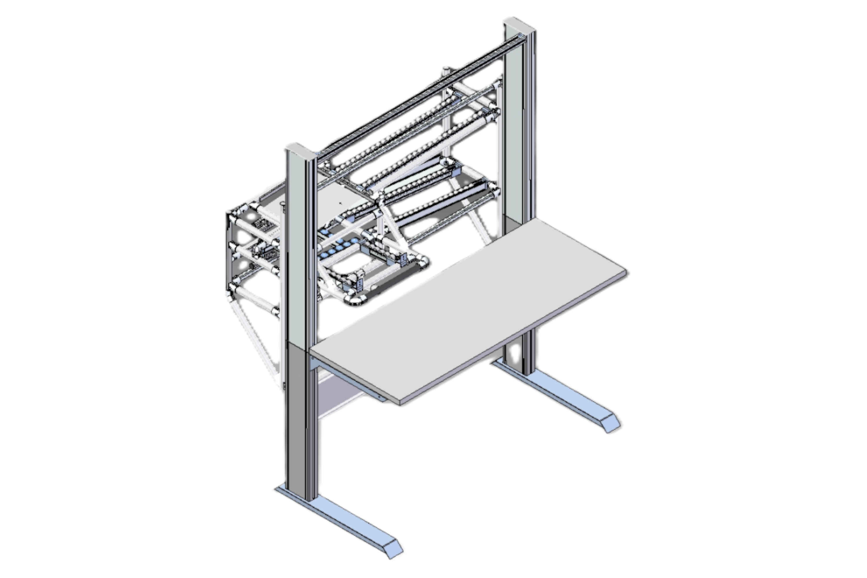 Bench with optimised container handling - EX-01119