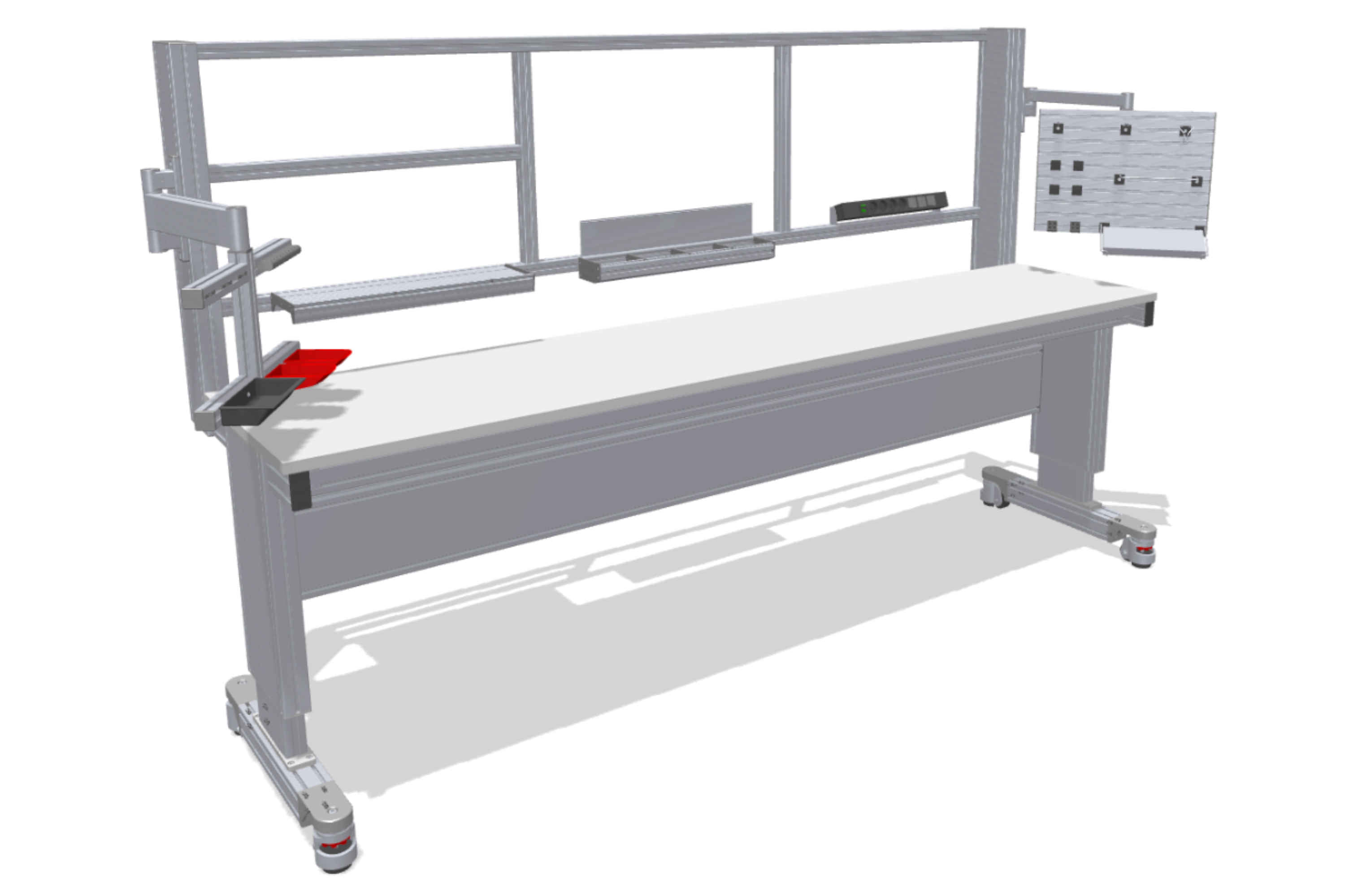 Extra-wide mobile heavy-duty work bench