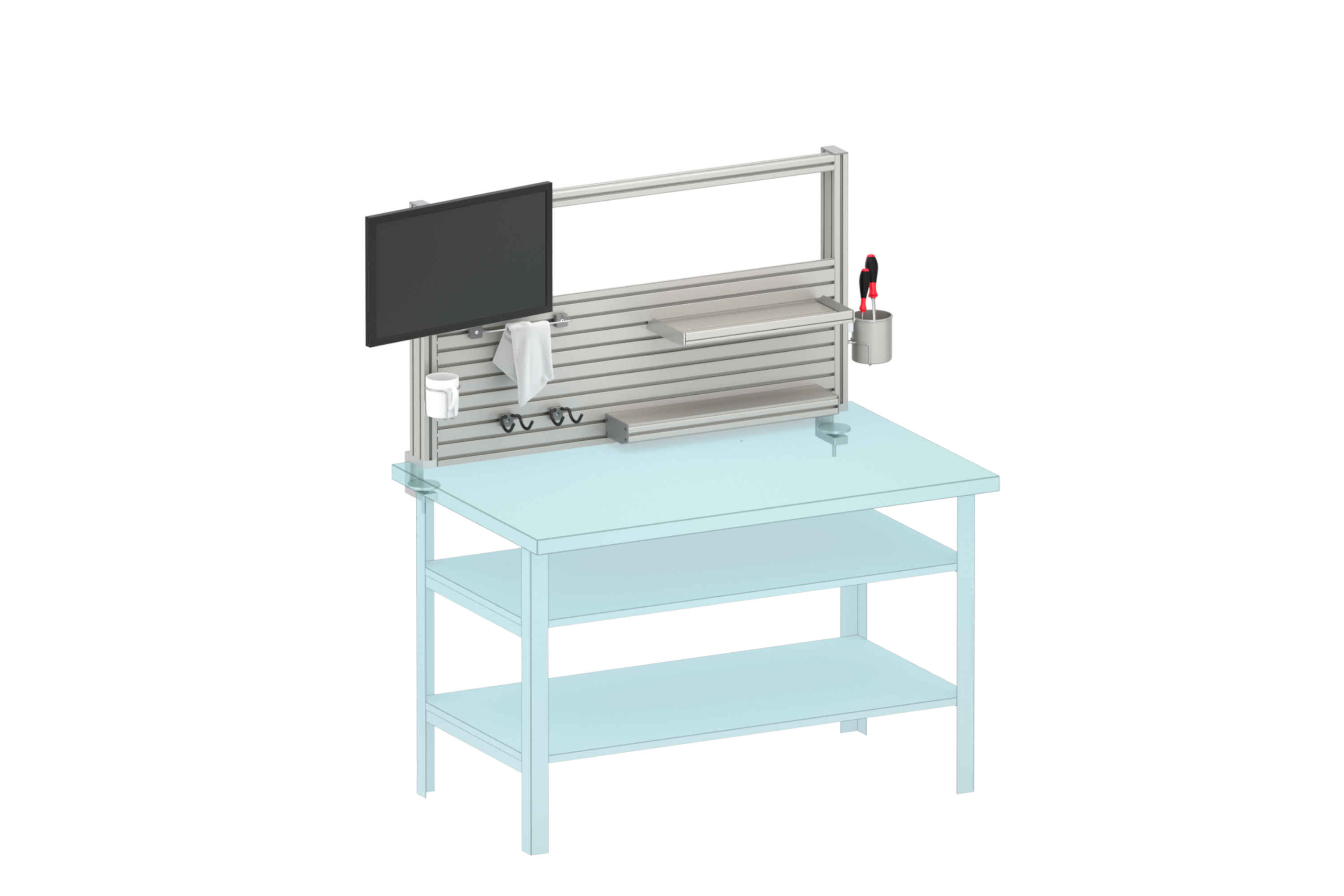 Retrofit: table upright for upgrading a workbench
