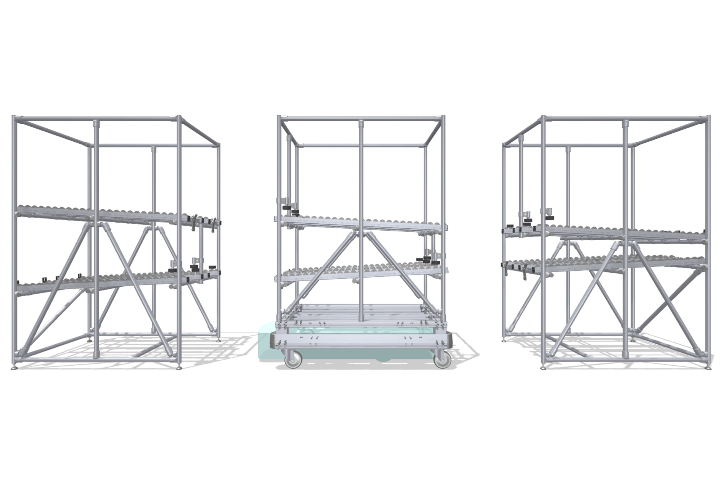 FIFO racks for automatic material supply with SAFELOG M4 tow