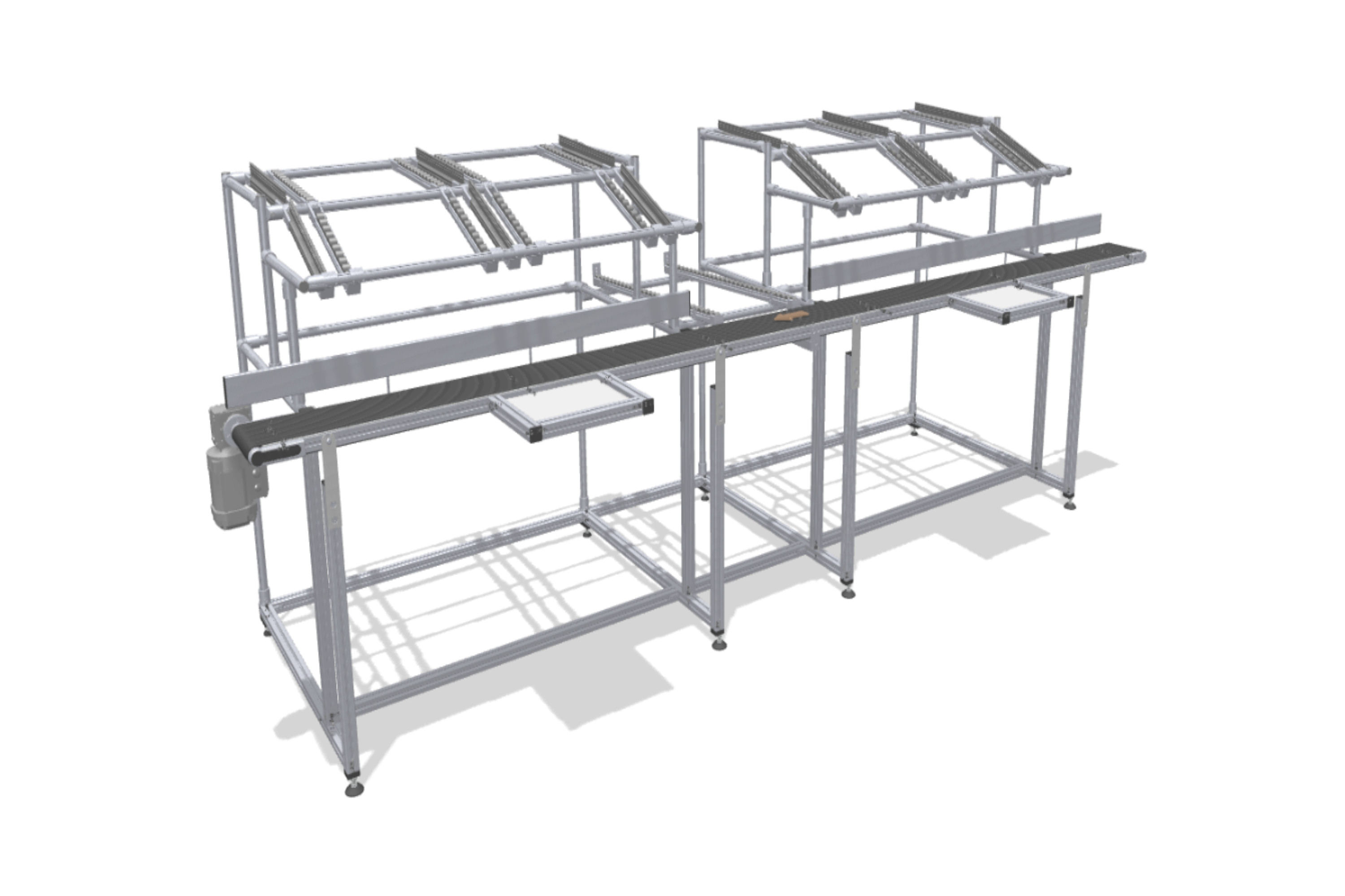 Modular packing station with conveyor belt