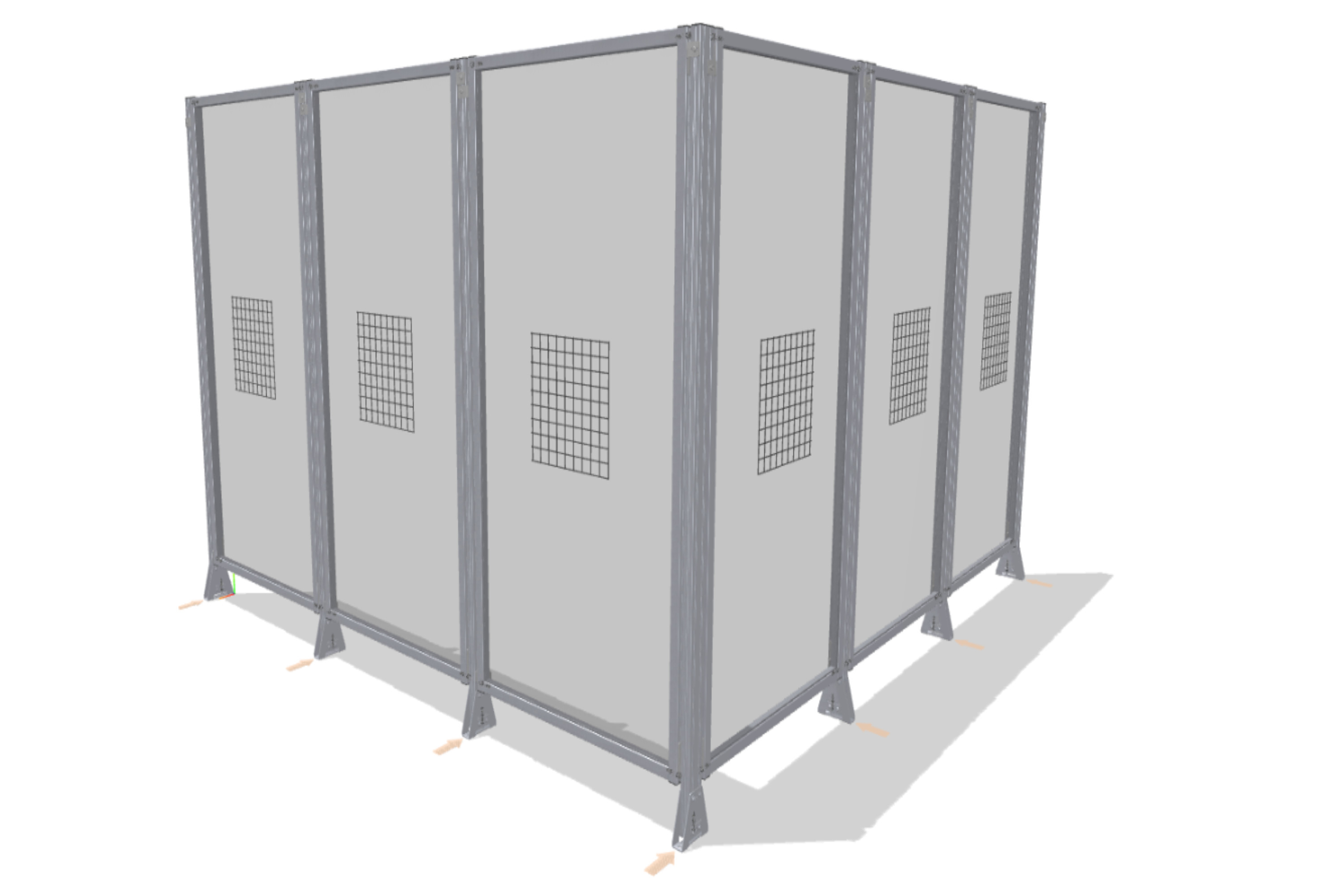 Recinzione di protezione per carichi pesanti come soluzione angolare