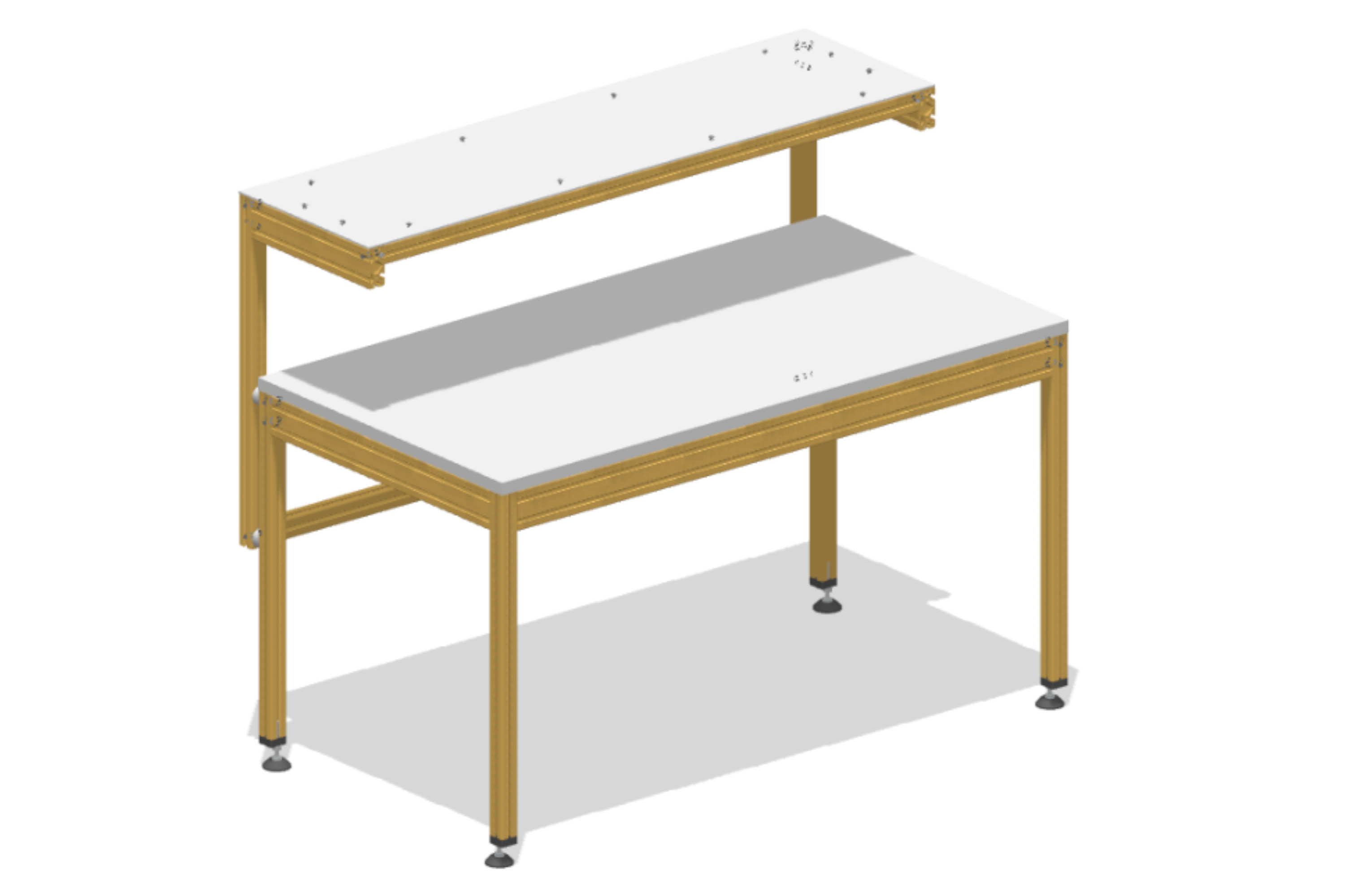Lightweight, sustainable basic work bench with shelf