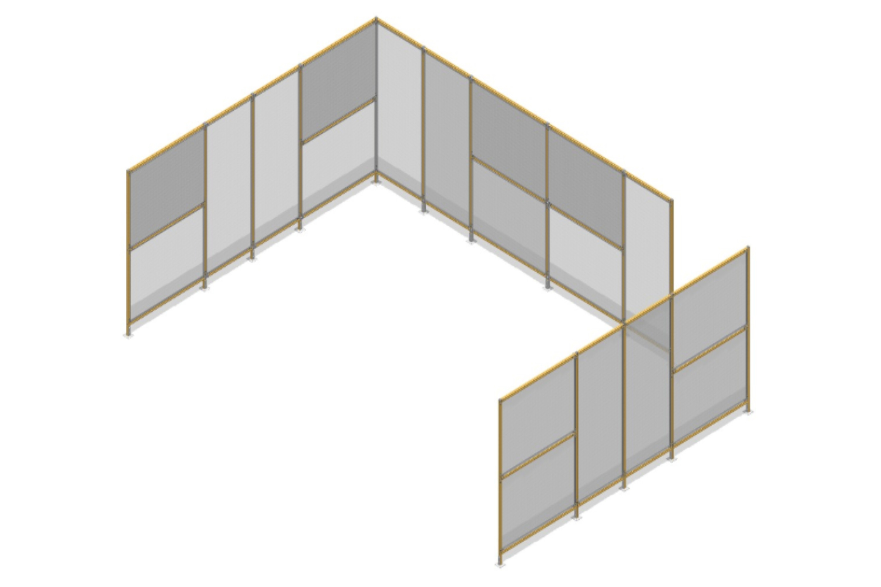 Weather-resistant partition made from Profiles WFC
