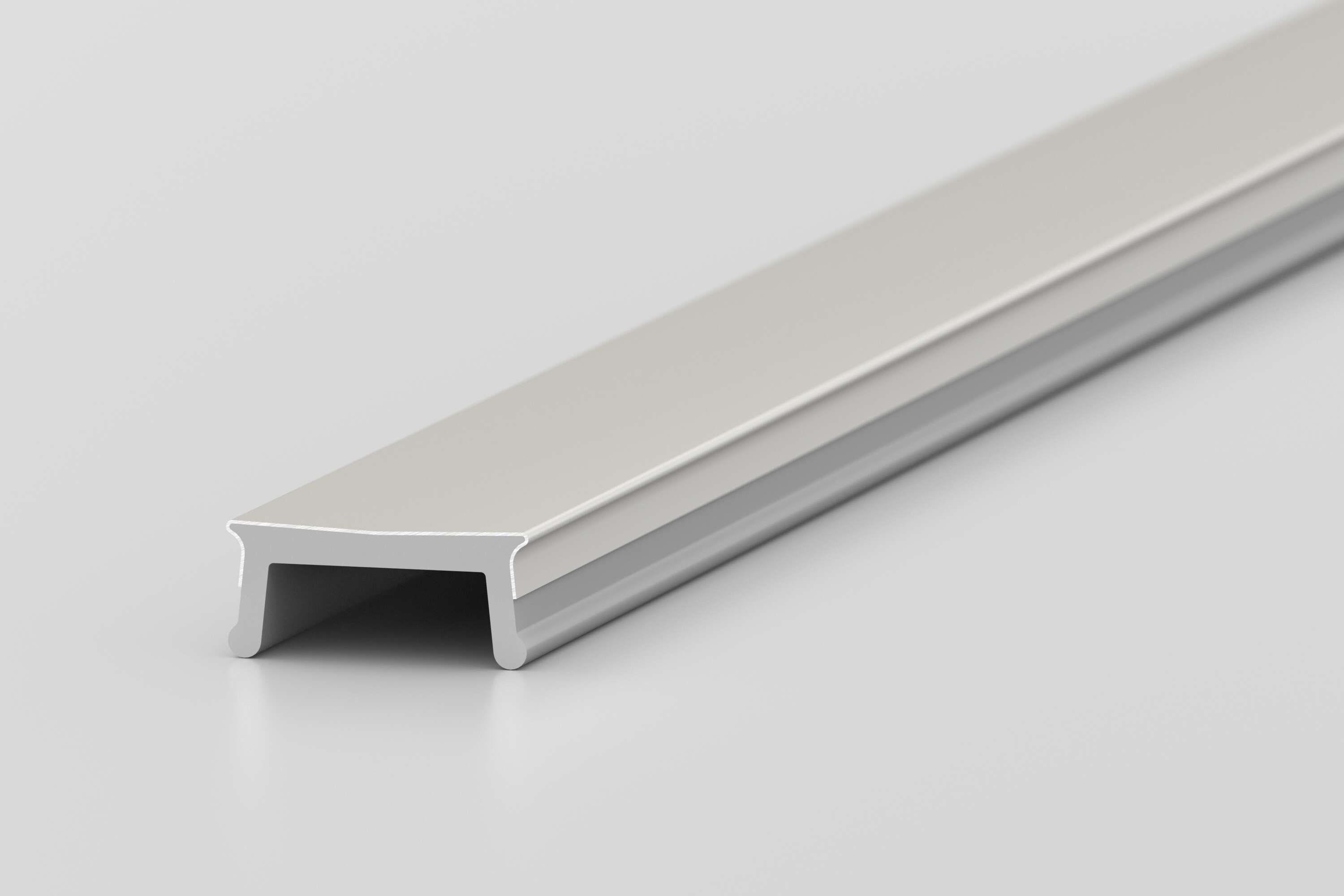 Cover Profile 8 K/Al, white aluminium, similar to RAL 9006